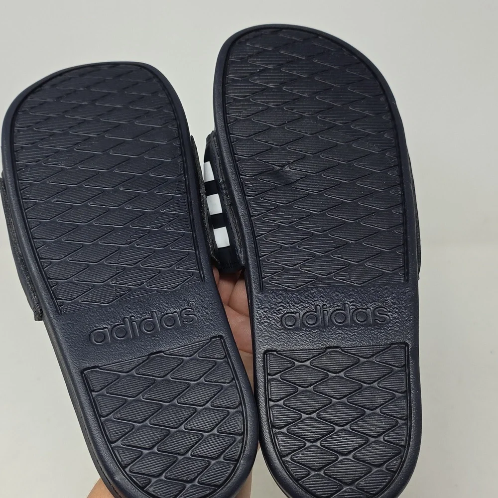 adidas Black and White Slide Sandals Mens Size 7
